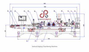Vertical edging machine